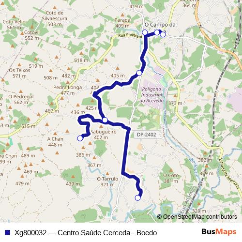 Xg800032 bus Line Map