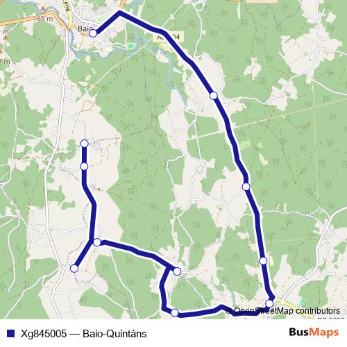 Xg845005 bus Line Map