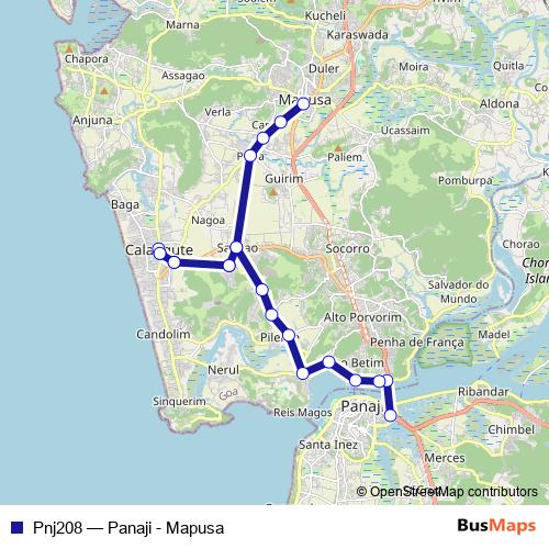 Pnj208 bus Line Map