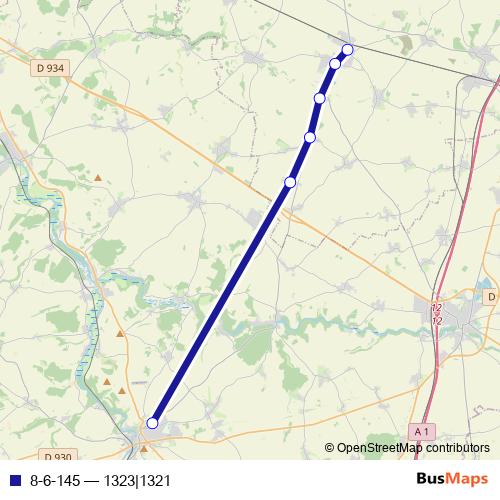 8-6-145 bus Line Map