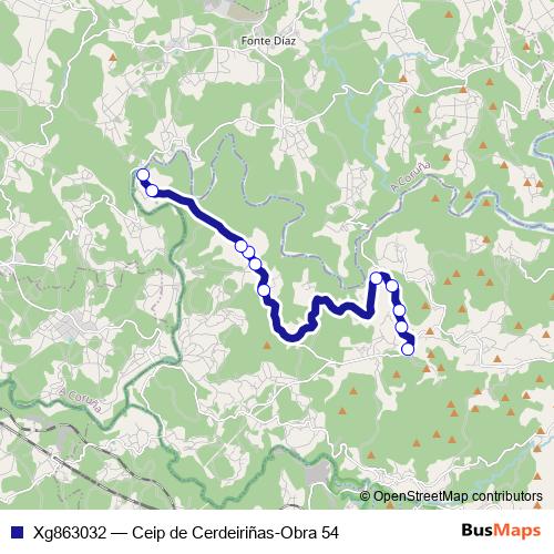 Xg863032 bus Line Map