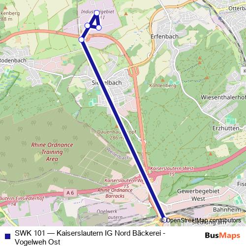 SWK 101 bus Line Map