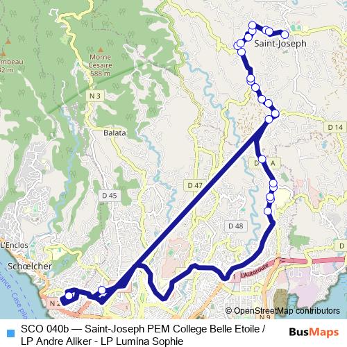 SCO 040b bus Line Map