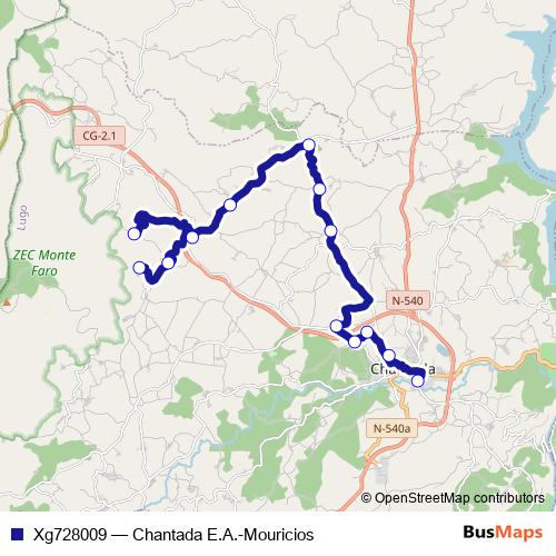 Xg728009 bus Line Map