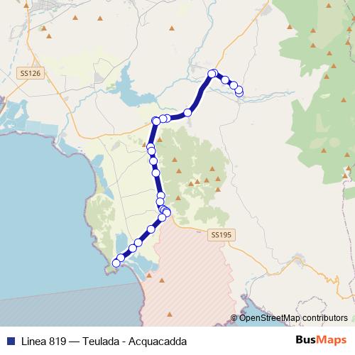 Linea 819 bus Line Map