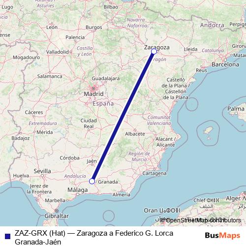 ZAZ-GRX (Hat) air Line Map