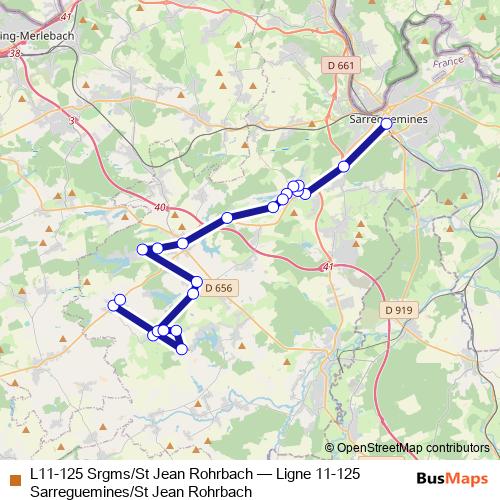 L11-125 Srgms/St Jean Rohrbach bus Line Map