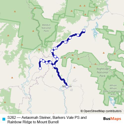 S262 bus Line Map