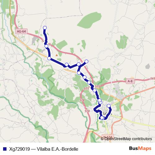 Xg729019 bus Line Map