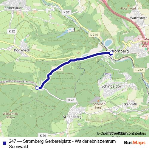 247 bus Line Map