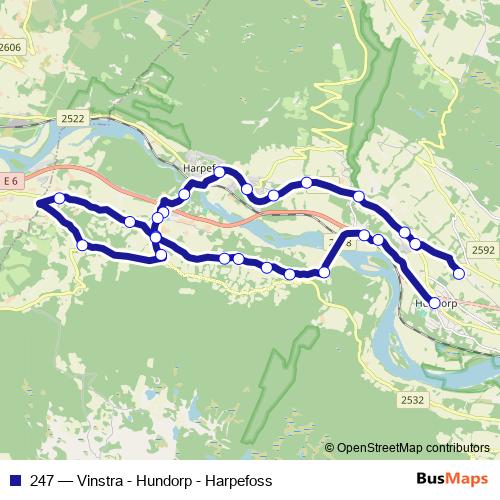 247 bus Line Map