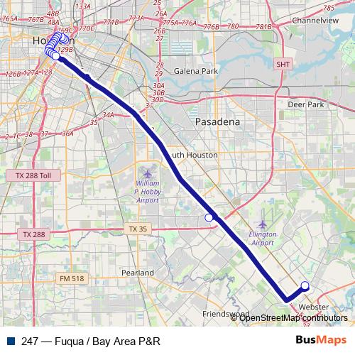 247 bus Line Map