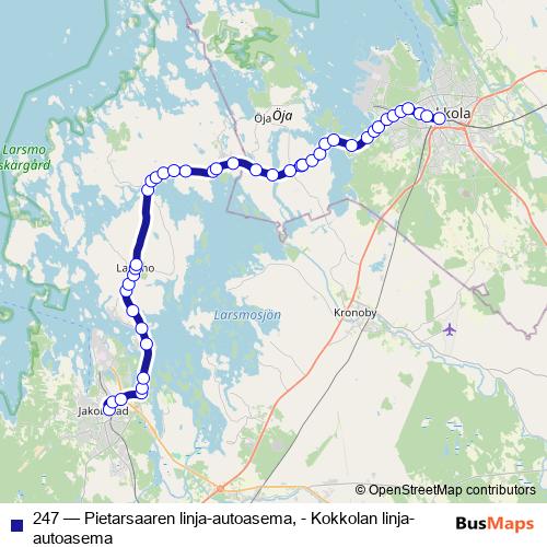 247 bus Line Map