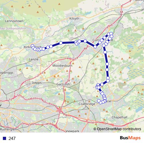 247 bus Line Map