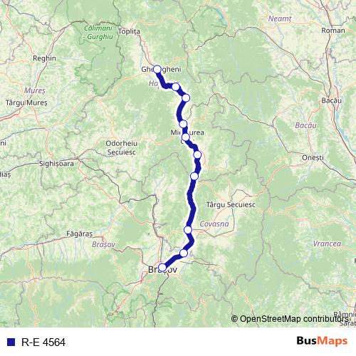 R-E 4564 rail Line Map