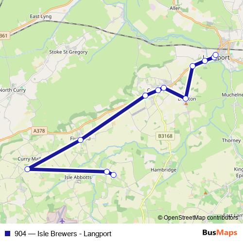 904 bus Line Map
