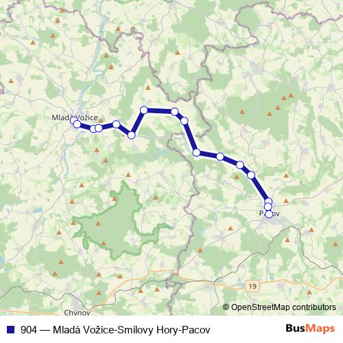 904 bus Line Map