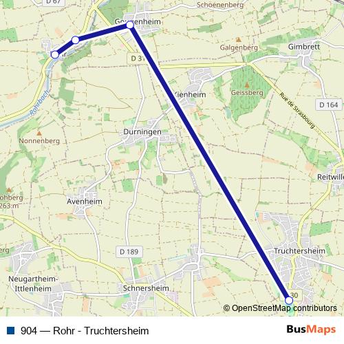 904 bus Line Map