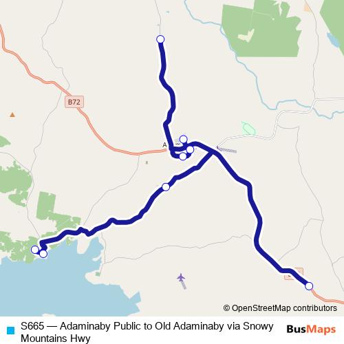 S665 bus Line Map