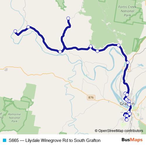 S665 bus Line Map