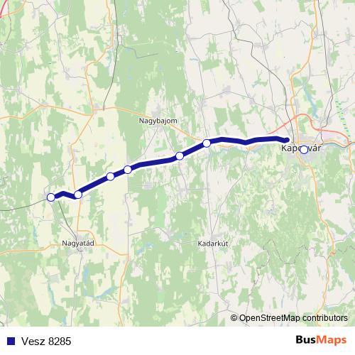 Vesz 8285 rail Line Map