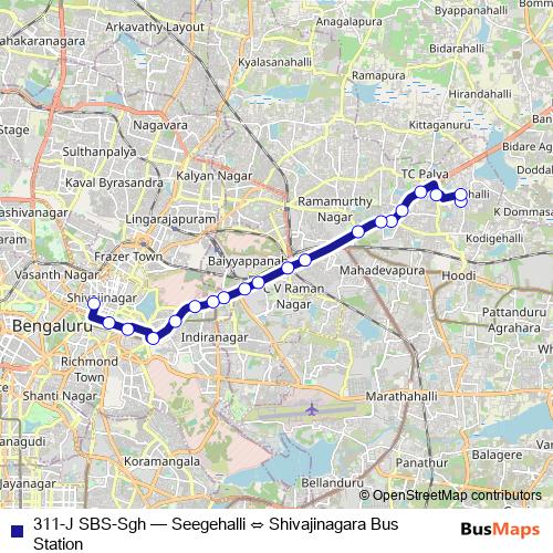 311-J SBS-Sgh bus Line Map