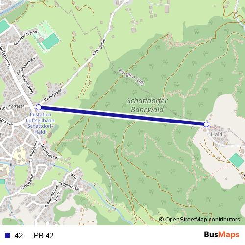 42 cable-car Line Map