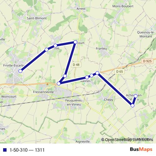 1-50-310 bus Line Map