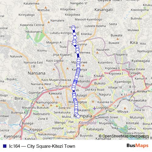 Ic164 bus Line Map