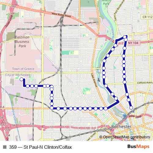 359 bus Line Map
