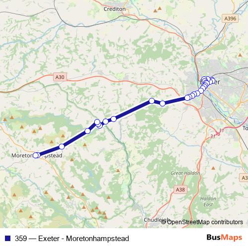 359 bus Line Map