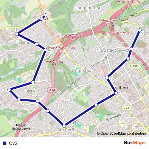 Ov2 bus Line Map