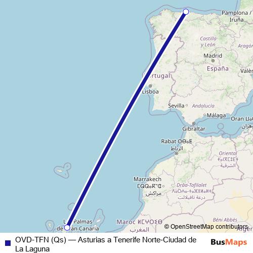 OVD-TFN (Qs) air Line Map