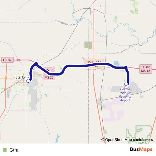 Gtra bus Line Map
