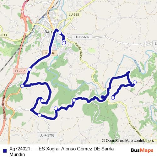 Xg724021 bus Line Map