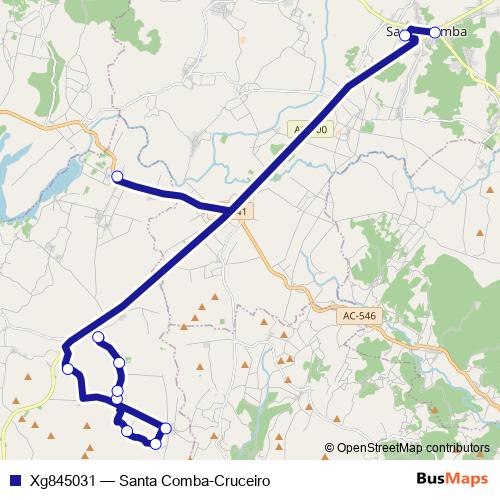 Xg845031 bus Line Map