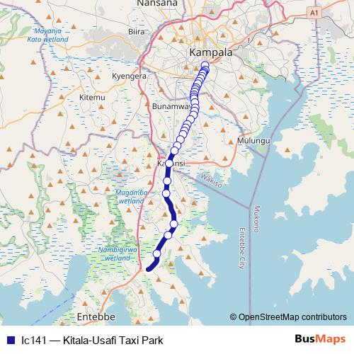 Ic141 bus Line Map