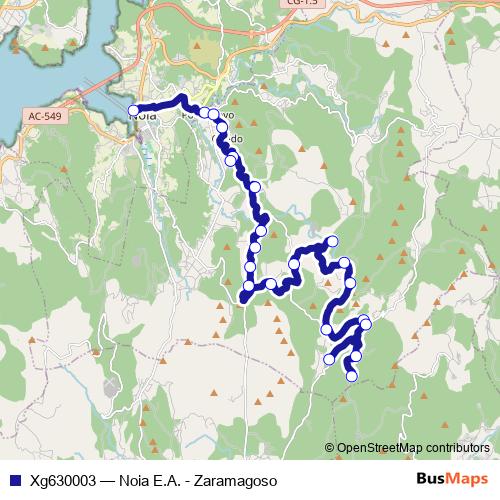 Xg630003 bus Line Map