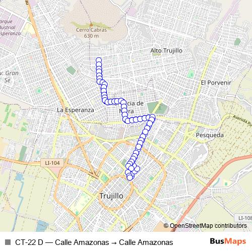 CT-22 D bus Line Map