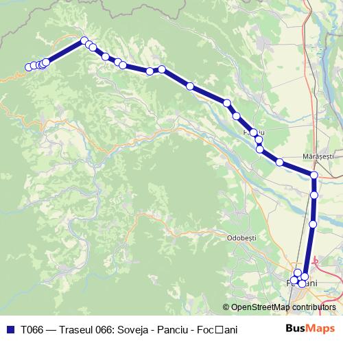 T066 bus Line Map