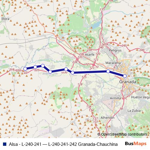 Alsa - L-240-241 bus Line Map