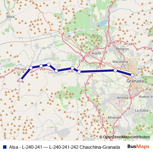 Alsa - L-240-241 bus Line Map
