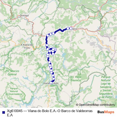 Xg610045 bus Line Map