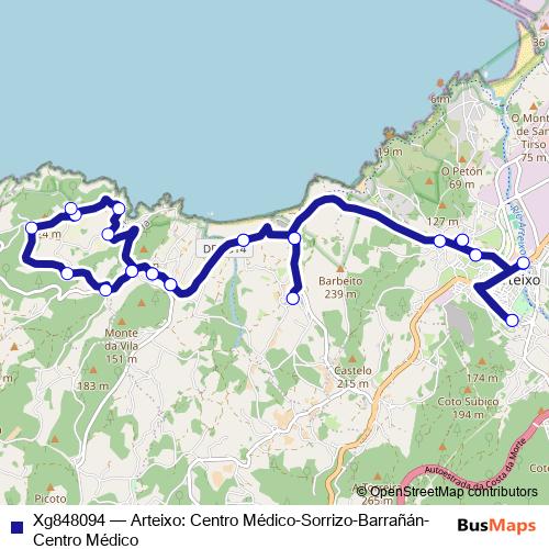Xg848094 bus Line Map