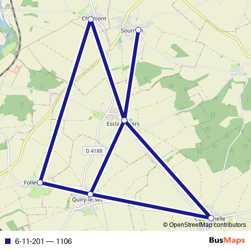 6-11-201 bus Line Map