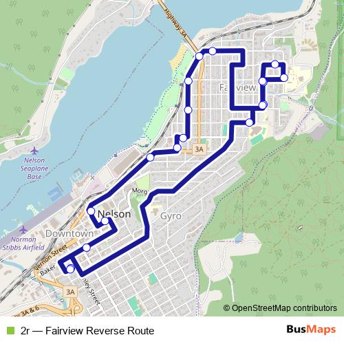2r bus Line Map