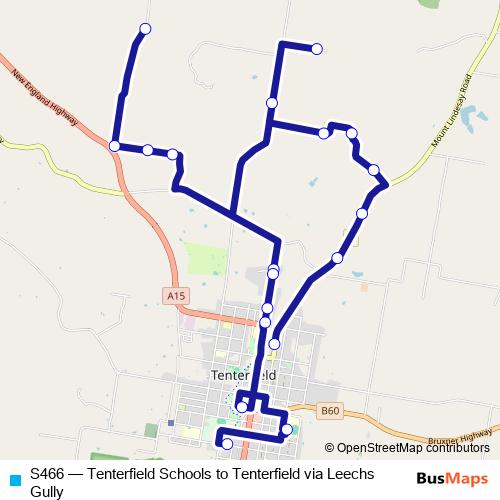 S466 bus Line Map