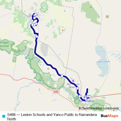 S466 bus Line Map