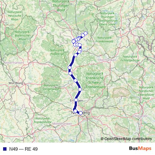 N49 rail Line Map