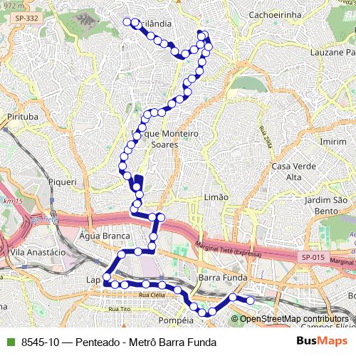 8545-10 bus Line Map